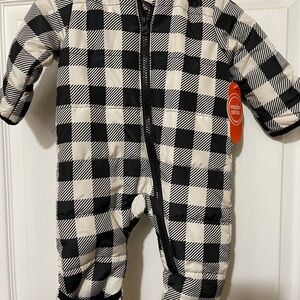 Wonder Nation Black and White Checkered Footie